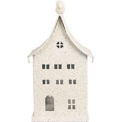 Clayre & Eef Decoratie Beeld Huis Beige Metaal