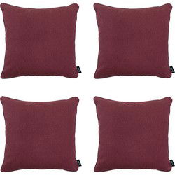 Madison -  Sierkussen Bordeaux canvas eco+ - Ca. 50x50 cm - Set van 4