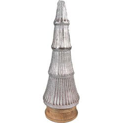 Clayre & Eef Kerstdecoratie Kerstboom 44 cm Roze Hout