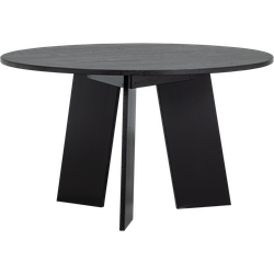 Basiclabel Fries Eettafel - Eiken - Blacknight - 75x129x129