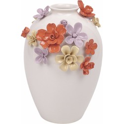 House of Nature Vaas Flowers wit 26cm