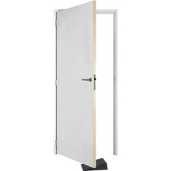 4x Rubberen deurwig / deurstopper zwart 1.6 cm - Deurstoppers