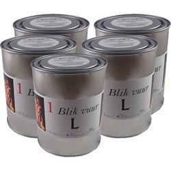 Tuinfakkel in blik - 5x - 5 tot 8 branduren - 11 x 13 cm - Fakkels