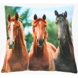 Sierkussentje met paarden print 35 cm - Sierkussens