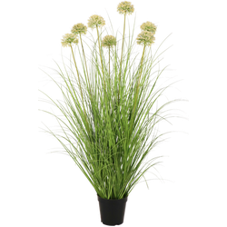 Greenmoods Kunst Grasplant Onion - Allium cepa - Nep plant - 1 Stuk - 90cm