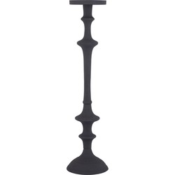 PTMD Yourney Black casted alu candleholder round high