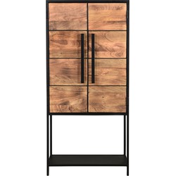 Wandkast barn | naturel | hout | 80 x 40 x 170 (h) cm