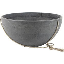 Ter Steege Bloempot - hangend - gerecycled kunststof - grijs - 35 x 17 - Plantenpotten