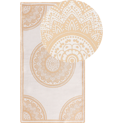 Beliani HUBLI - Buiten tapijt-Beige-Polypropyleen