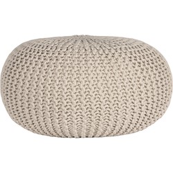 LABEL51 Poef Knitted - Naturel - Katoen - L