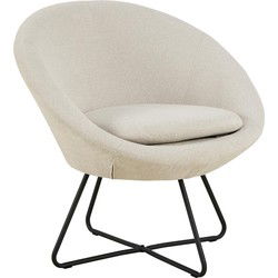 Fauteuil Beige Stof - Zithoogte 47cm - Eva