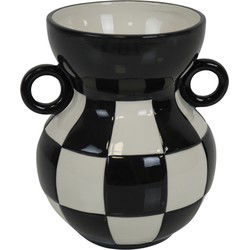 Vase - Jug - Ceramics - Black/White - 14,5x14x17cm