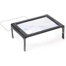 Decopatent® Tafel Loep - Vergrootglas met LED verlichting - Loep 2.5x - Vergrootglas Lezen - Voor Slechtziende - 28 x 21 x 10.6 Cm