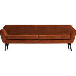 Woood Rocco 3-Zitsbank - Velvet - Roest - 75x230x82