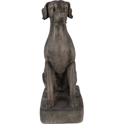 Clayre & Eef Beeld Hond 73 cm Grijs Keramisch materiaal