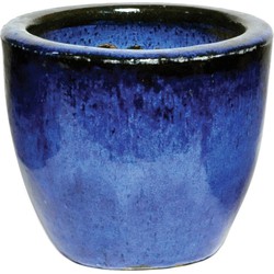 3 stuks - Bloempot Pot egg d31h25 blauw Mcollections