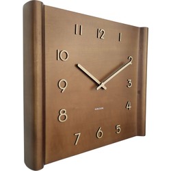 Wall Clock Sole Squared Raised Rim