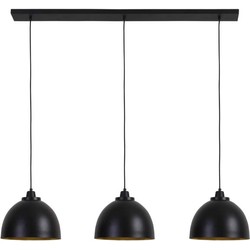 Light&living Hanglamp 3L 135x30x26 cm KYLIE mat zwart-goud