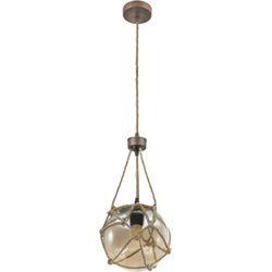 Klassieke hanglamp Tiko - L:30cm - E27 - Metaal - Bruin