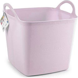 Plasticforte Kuip/emmer/wasmand - flexibel - roze - 27 liter - Wasmanden