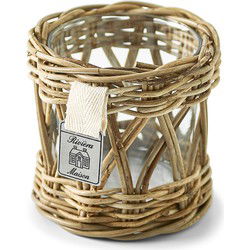 Rustic Rattan Votive