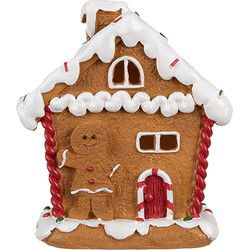 Clayre & Eef Gingerbread house met LED Bruin Polyresin