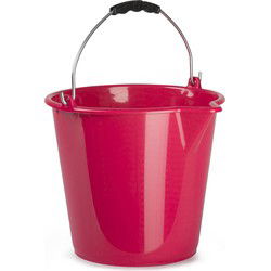 Plasticforte Huishoudemmer - roze - 9 liter - Emmers