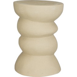 Mica Decorations Screw Bijzettafel - L29 x B29 x H41 cm - Keramiek - Beige