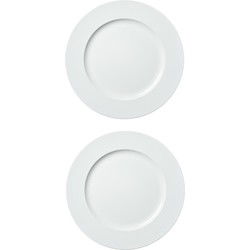2x stuks diner borden/onderborden wit 33 cm - Onderborden