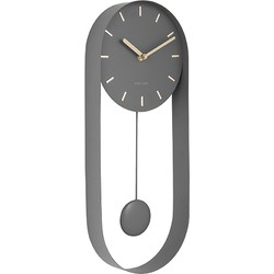 Karlsson - Wandklok Pendulum Charm - Grijs- Ø20cm