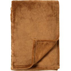 Dutch Decor OWEN - Plaid 130x160 cm - coral fleece deken - heerlijk zacht - Tobacco Brown - bruin - Dutch Decor
