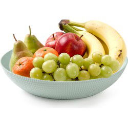 Fruitschaal van kunststof mintgroen dia 30 cm - Fruitschalen