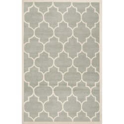 Safavieh Contemporary Indoor Hand Tufted Area Rug, Chatham Collection, CHT733, in Grey & Ivory, 183 X 274 cm