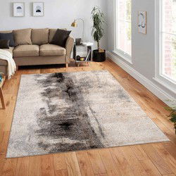 Laagpolig Vloerkleed Monira - Designer - Beige / Bruin / Grijs - 240x340 cm