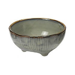 Broste Copenhagen - Bowl 'Nordic Sea' Stoneware w/3 small feet sea B