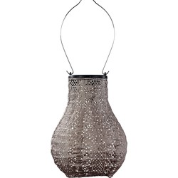 LUMIZ Solar Lampion Lace Bulb - 16 cm - Taupe