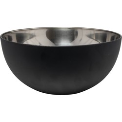 Svenska Living Salade/voedsel serveer schaal - zwart - 23 x 11 cm - Serveerschalen
