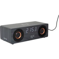 Karlsson - Wekker Classic BT Speaker Radio w. Phone Charger - Zwart
