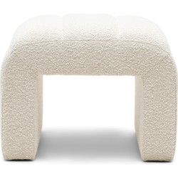 Riviera Maison Brera Stool, bouclé, white sand