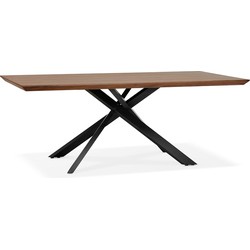 Eettafel met centrale x-vormige poot WALABY bruin