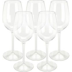 Excellent Houseware Wijnglas - 10x - transparant - kunststof - 330 ml - Wijnglazen
