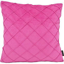 Velvet Cross Roze | 45 x 45 cm | Kussenhoes | Velvet/Polyester