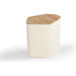 Bijzettafel Organisch 53cm - Beige/Naturel Travertin - Cersei