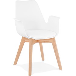 Stoel met armleuningen MISTRAL wit