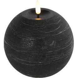 Ledkaars Lyon ro 12x12x12 cm zwart