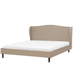 COLMAR  - Tweepersoonsbed - Zandbeige - 160 x 200 cm - Polyester