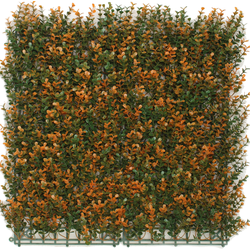 Greenmoods Kunsthaag Buxus - Nep plant - Sterk UV bestendig - 1 Stuk - 50x50cm - Oranje -