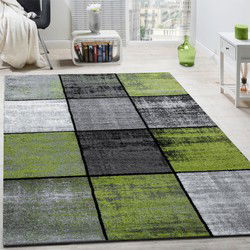 Laagpolig Modern Vloerkleed Modilia - Groen - 80x150 cm