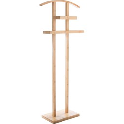 5Five Kledingrek Dressboy - Colbert/jas hanger - staand model - bamboe hout - lichtbruin - 44 x 22 x 113 cm - Kledingrekken