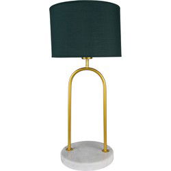 Clayre & Eef Bureaulamp Groen Goudkleurig IJzer